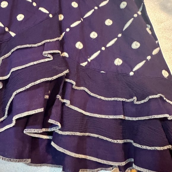 Anthropologie Odille Cotton & Silk Ruffle Bottom Midi Skirt, Size 10 (NWOT) - Picture 4 of 9